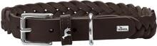 HUNTER Solid Education Special Halsband, dunkelbraun, M, 55cm