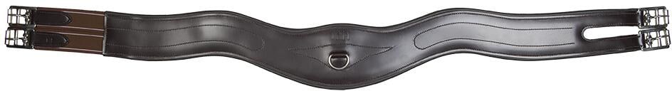 HKM Ledersattelgurt, geschwungen, braun, 110