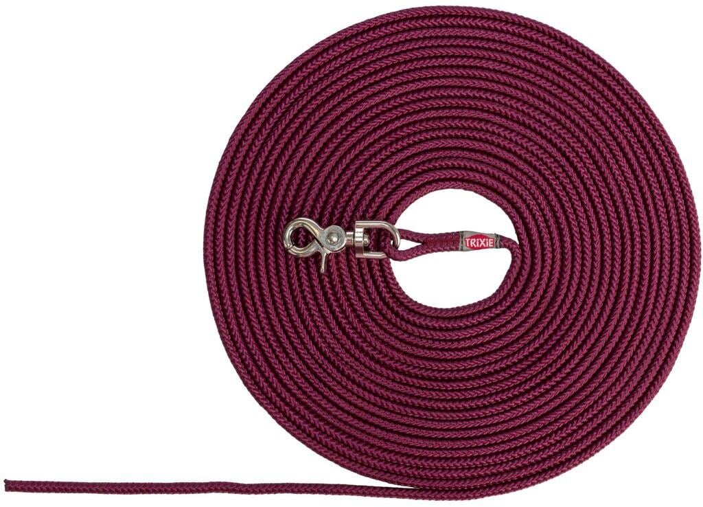 Trixie Trigger Snap Hook Schleppleine, rund, sangria, 10m/ø6mm