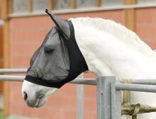 Maschera USG con protezione per le orecchie, nera, warmblood