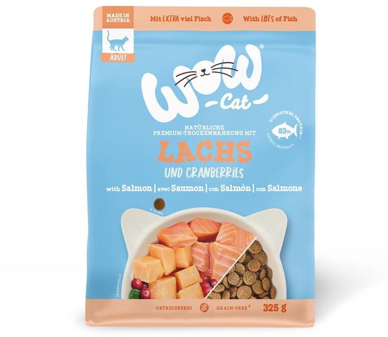 WOW Premium Trockenfutter mit Lachs, 325g