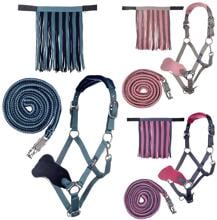 HKM Halfter Set mit Panikhaken & Fliegenfransen