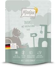 Mjamjam Quetschie cat food with insects & veal