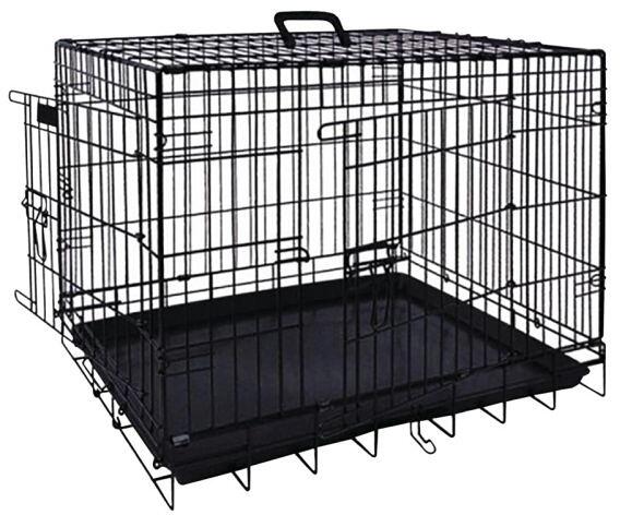 Nobby Tierkäfig inkl. Boden, faltbar, schwarz, 116x77x86cm