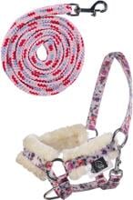 HKM Hobby Horsing Print cavezza e corda, fiore