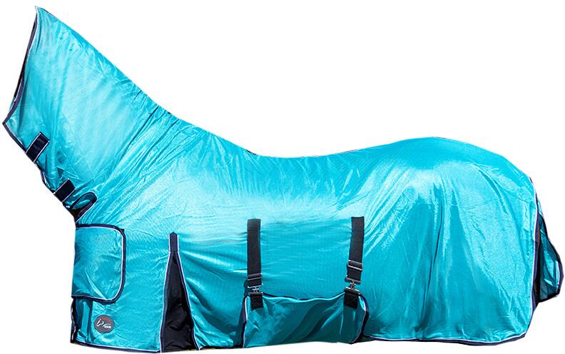 HKM Lissabon Style Fliegendecke mit Halsteil, aqua, 115