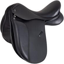 Sella da dressage Waldhausen Comfort, cuoio, nero, pony/39cm