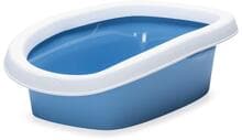Stefanplast Sprint 10 Katzentoilette, weiß/blau, 31x43x14cm