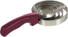 HKM 5-ring spring curry comb, bordeaux/grey