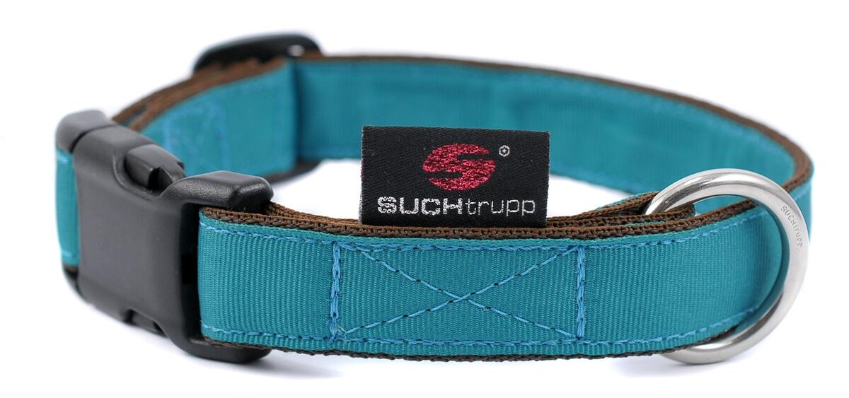 SUCHtrupp Pure Hundehalsband, türkis, S