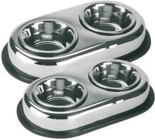 Ciotola KERBL Pet Duo in acciaio inox, antiscivolo