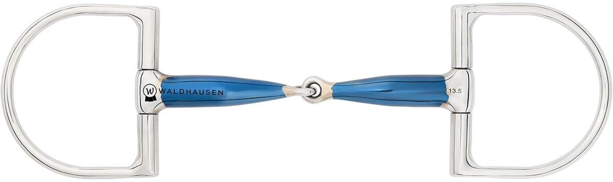 Waldhausen Sweet Iron D-Ring Gebiss, einfach gebrochen, Ring 7cm, 14mm/11,5cm