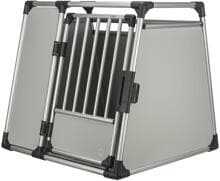 Scatola da trasporto Trixie, alluminio, XL/91x85x89cm, grigio chiaro/argento