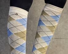 Calzini EQUITHÈME Argyle, beige/azzurro, 35-38