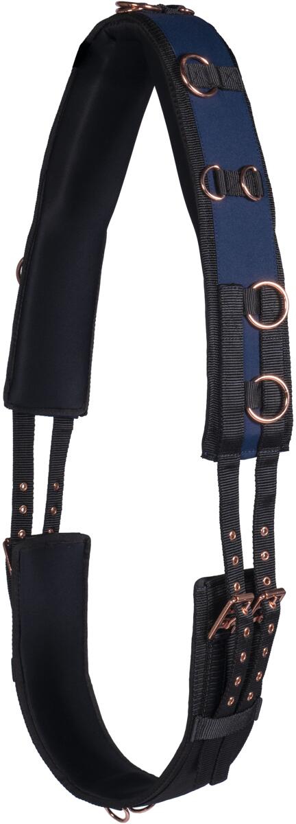 HKM Rosegold Glamour Style Longiergurt, dunkelblau, Pony