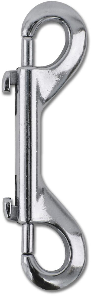 Waldhausen Doppelkarabinerhaken, silber