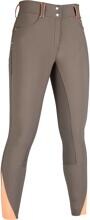 HKM Lyon Reithose, Silikon-Vollbesatz, olivgrün, 42