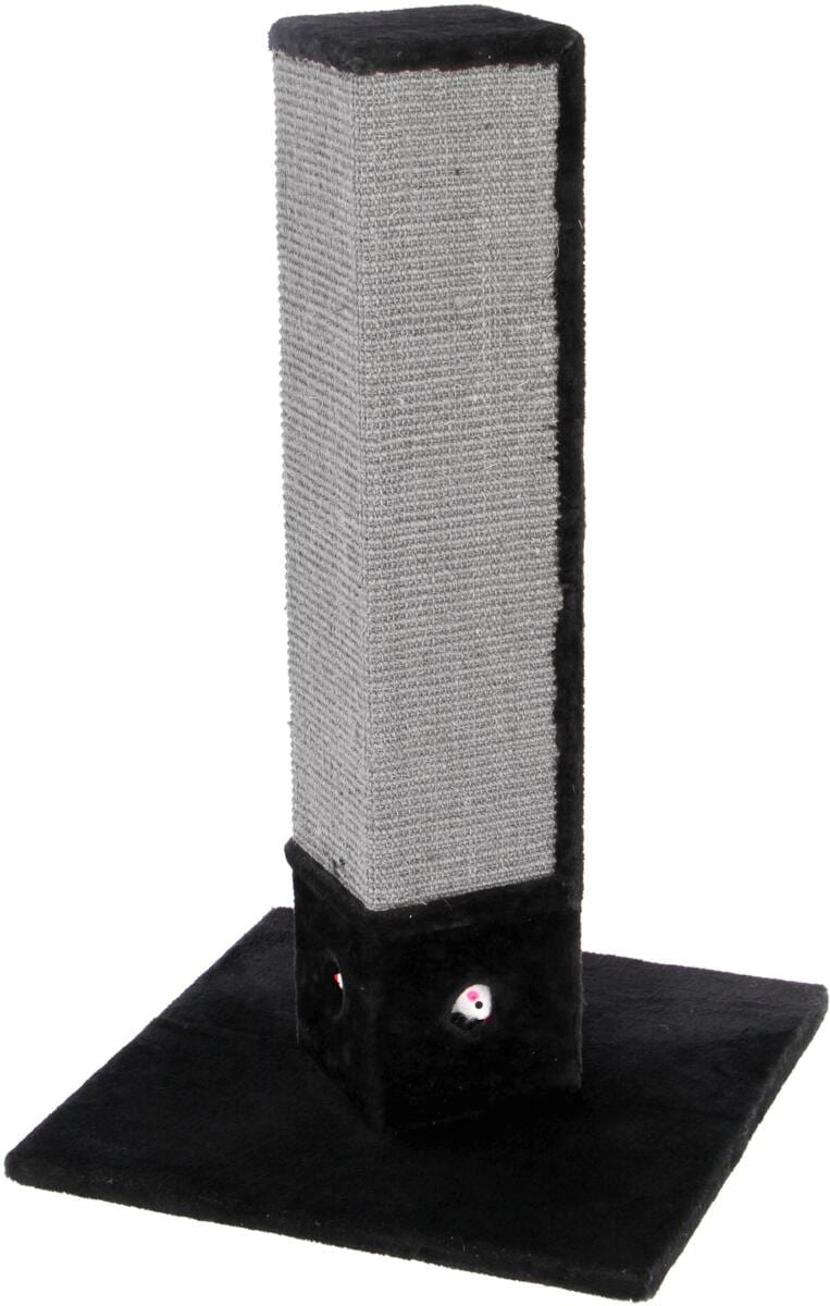 KERBL Pet 4-Corner Kratzsäule, schwarz, 48x48x80cm