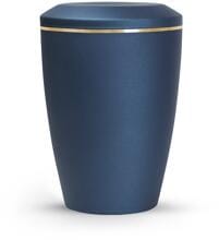 Urna per animali Völsing Lina Edition, fascia dorata spazzolata, velluto blu navy, 1,5 L