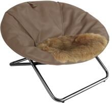 Happy House VIP Stuhl mit Pelz, S, taupe