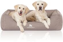 Knuffelwuff Leon orthopädisches Hundebett, 120x85cm, beige/grau