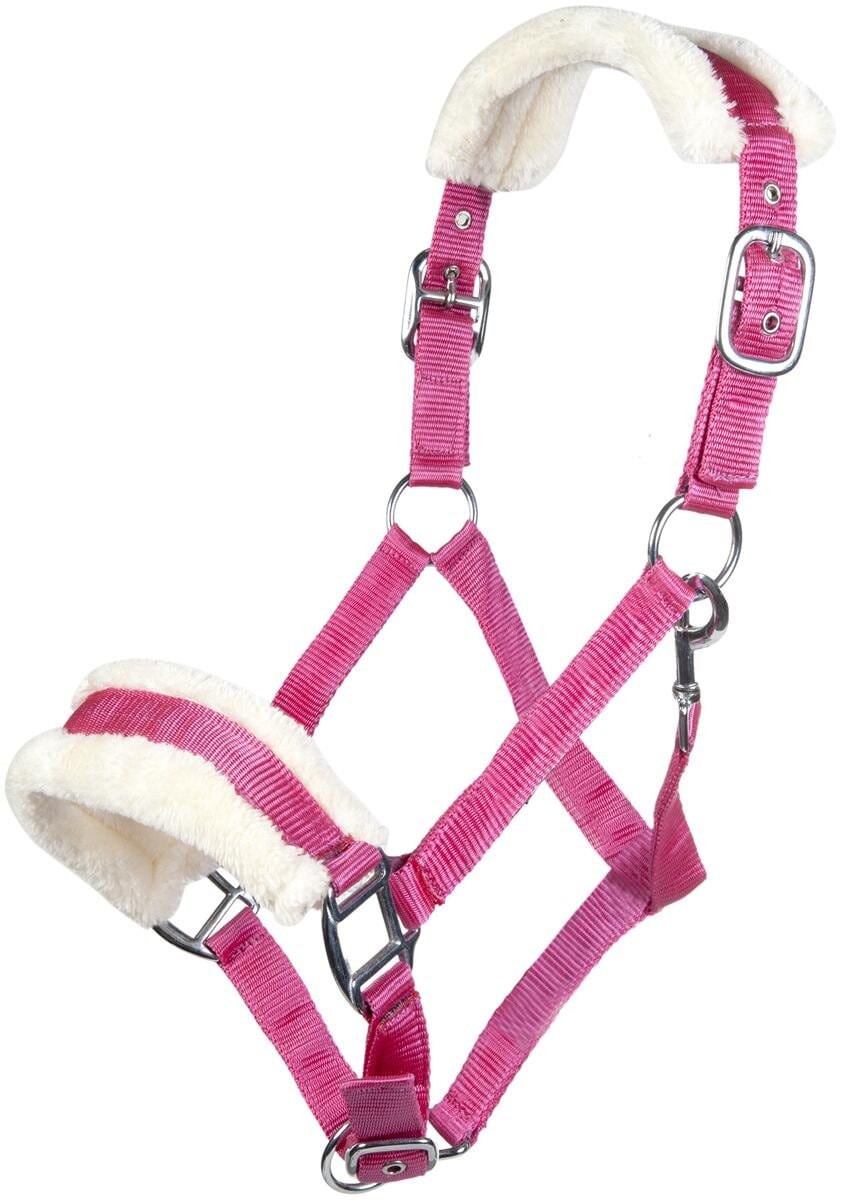 HKM Bischofshofen Halfter, Plüschpolsterung, magenta, Pony