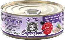 Porta21 Superfood Nassfutter, Huhn & Chiasamen, 24x80g