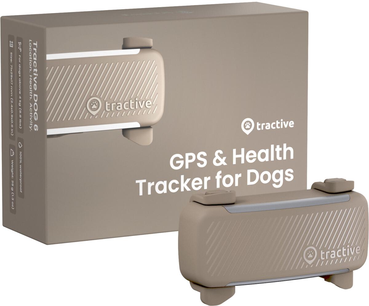 Tractive Dog 6 GPS Tracker, brown