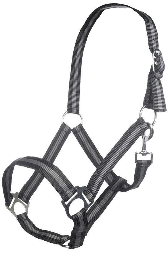 HKM Budapest Halfter, schwarz/grau, Pony