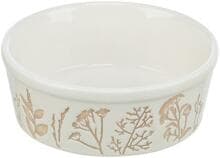 Ciotola Trixie, motivo strutturato, ceramica, 0,7L/ø16cm, bianco/taupe
