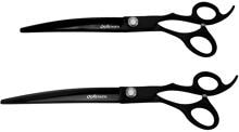 Optimum Black Titanium Hundeschere, gebogen