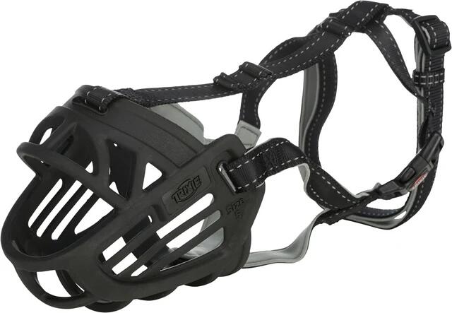 Trixie Muzzle Flex Maulkorb, Gummi, schwarz, L
