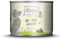 Mjamjam cibo umido biologico con manzo e zucchine, 6x200g