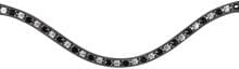 HKM Amazing browband, nero/argento, purosangue