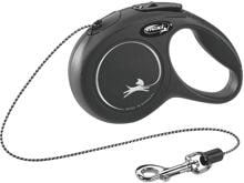 flexi Classic Seil Rollleine, schwarz, 3m, XS