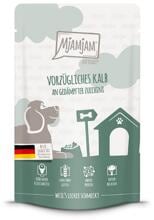 Mjamjam Quetschie Nassfutter mit Kalb & Zucchini, 12x125g