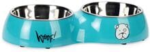 Karlie Tyler Doppelnapf, Kunststoff, blau, 2x480ml
