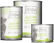 Mjamjam Nassfutter mit Rind, Kartoffeln & Erbsen