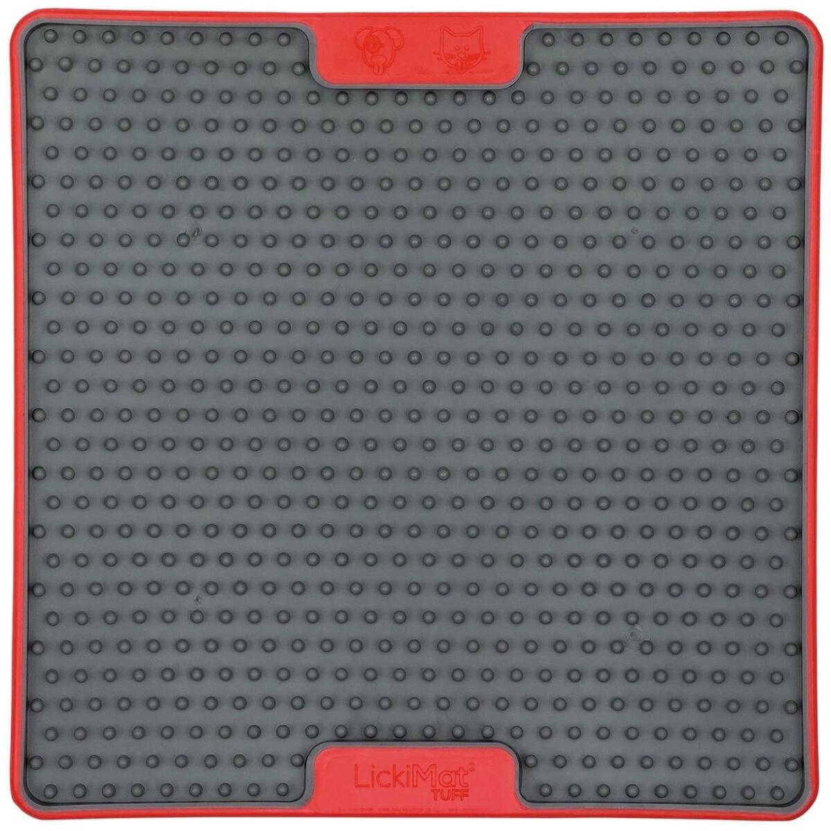 LickiMat Tuff Soother Futtermatte, 20x20cm, red