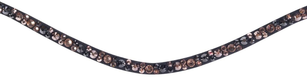 HKM Rosegold Glamour Stirnband, braun/rosegold, Vollblut