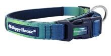 Collare Happy House Rainbow, nylon, verde/blu, L