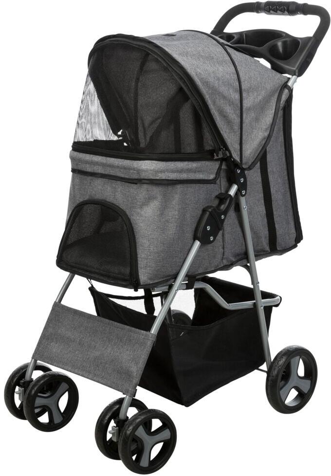 Trixie Tierbuggy mit 4 Rädern, 47x100x80cm, grau