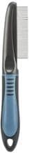 Trixie flea and dust comb, plastic/metal tines, 21cm, dark grey/blue