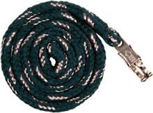 HKM Rosegold Strick, Panikhaken, smaragdgrün, 180cm