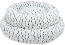 Trixie Mila bed, round, plush, ø60cm, white-grey