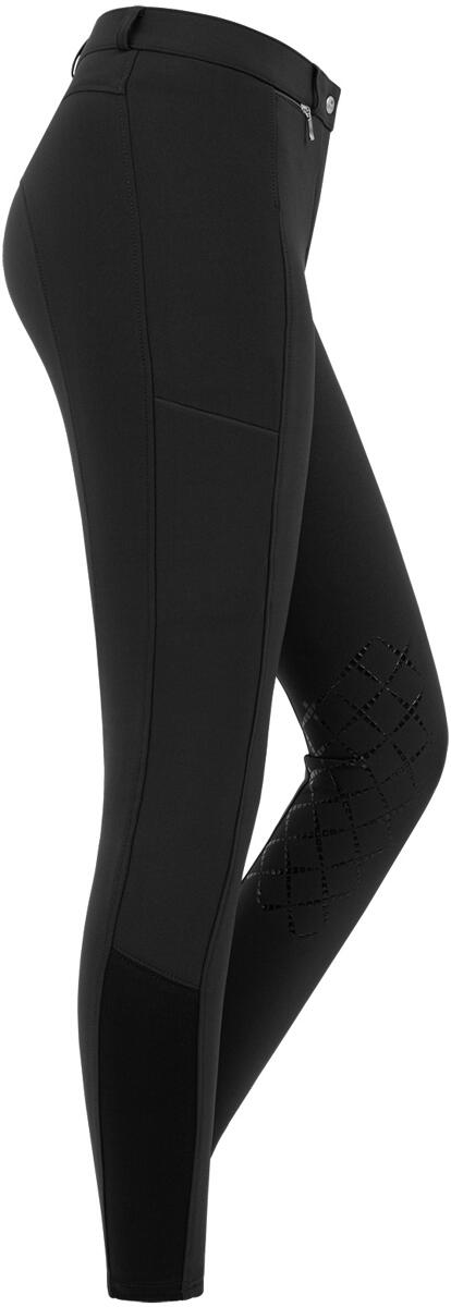 ELT Micro Knie Silikon Reithose, schwarz, 38