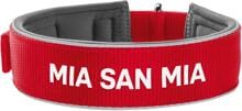 Collare in neoprene HUNTER Reflect FC Bayern Monaco, rosso/grigio, taglia M-L, 55 cm