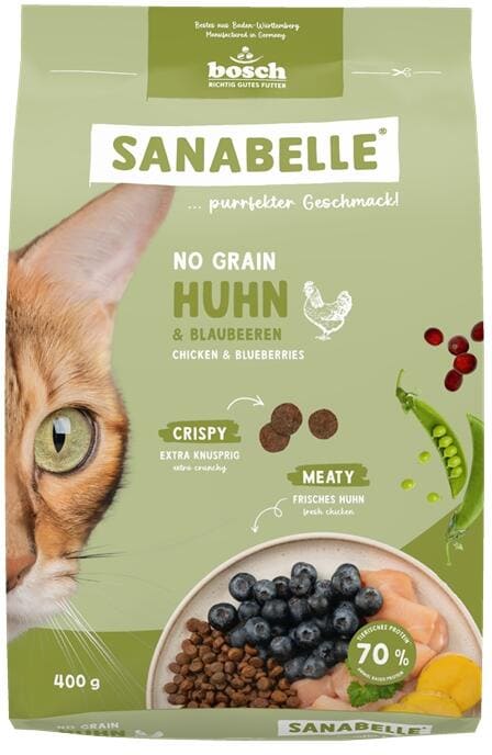 Sanabelle No Grain Trockenfutter mit Huhn, 400g