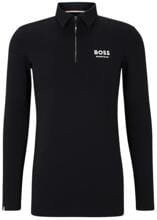 Polo da allenamento BOSS Equestrian Elton Signature Stripe, nera