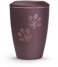 Urna per animali Völsing Karat Edition, zampe geometriche, velvet berry, 0,5 L